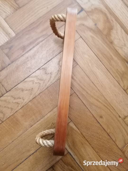 Drewniana podstawa ze sznurkami odcienie brązowego Gdańsk sprzedam