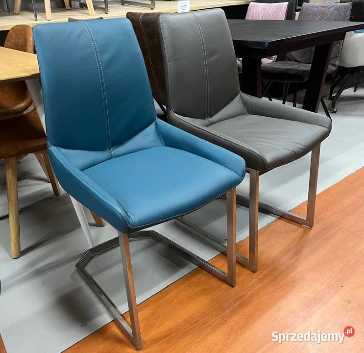 OKAZJA Zestaw 4 krzesło Levi ze skóry Habufa 50cm Opole