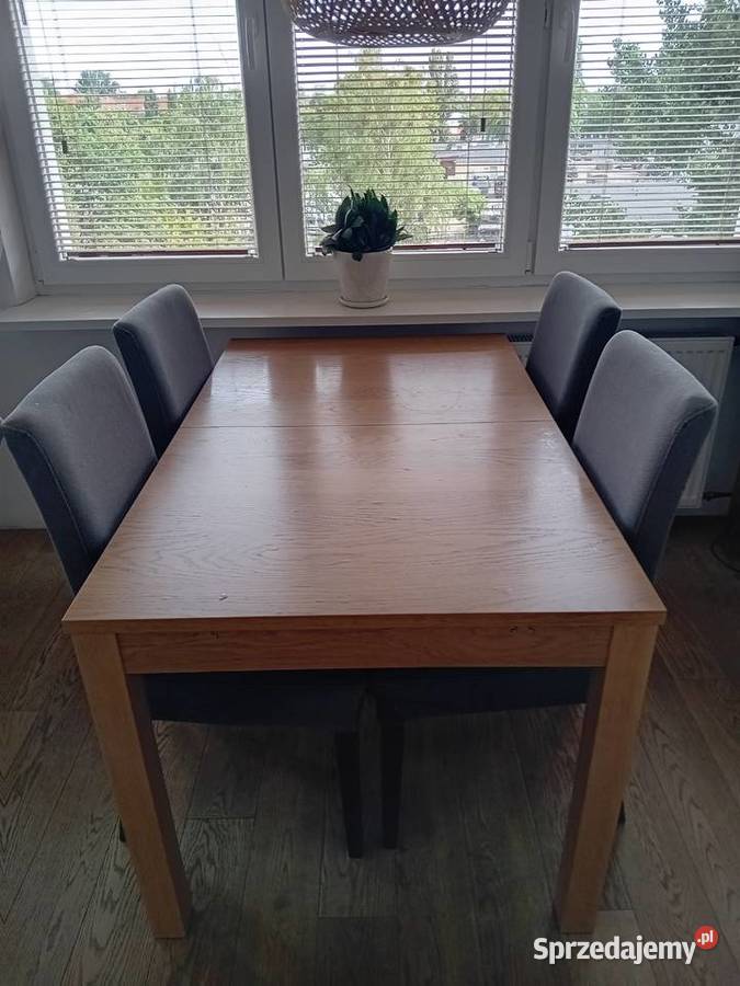 Stół rozkładany BJURSTA i 4 krzesła HENRIKSDAL mazowieckie Warszawa sprzedam