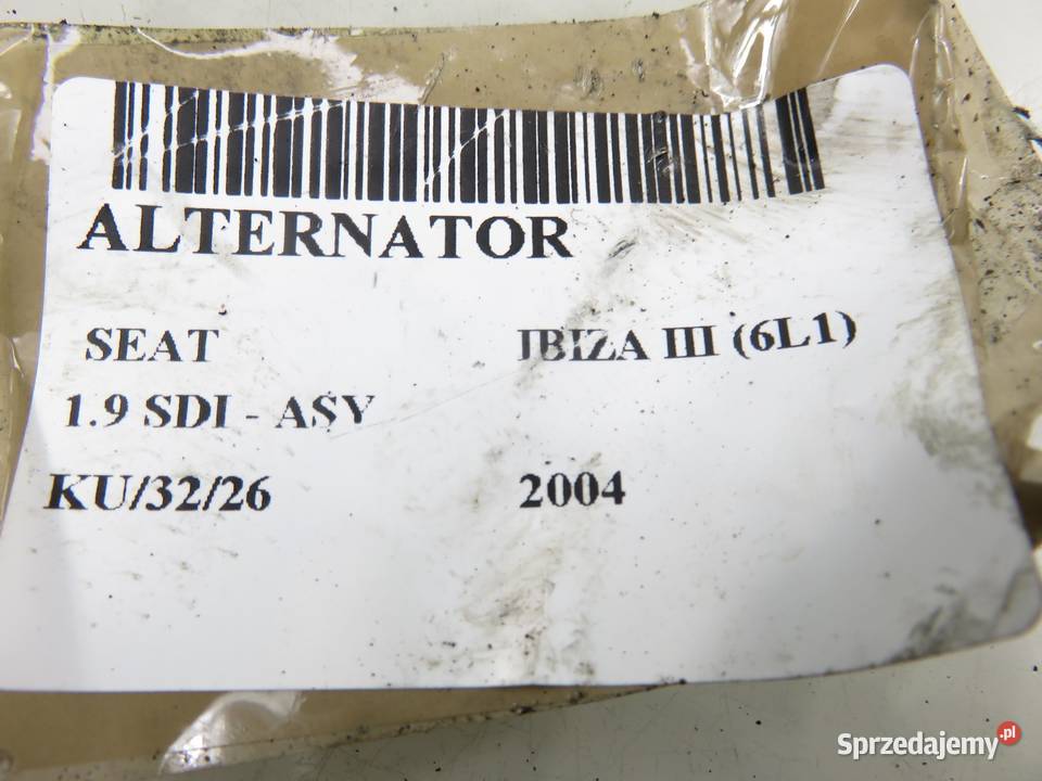 ALTERNATOR SEAT IBIZA III 19 SDI 038903023L