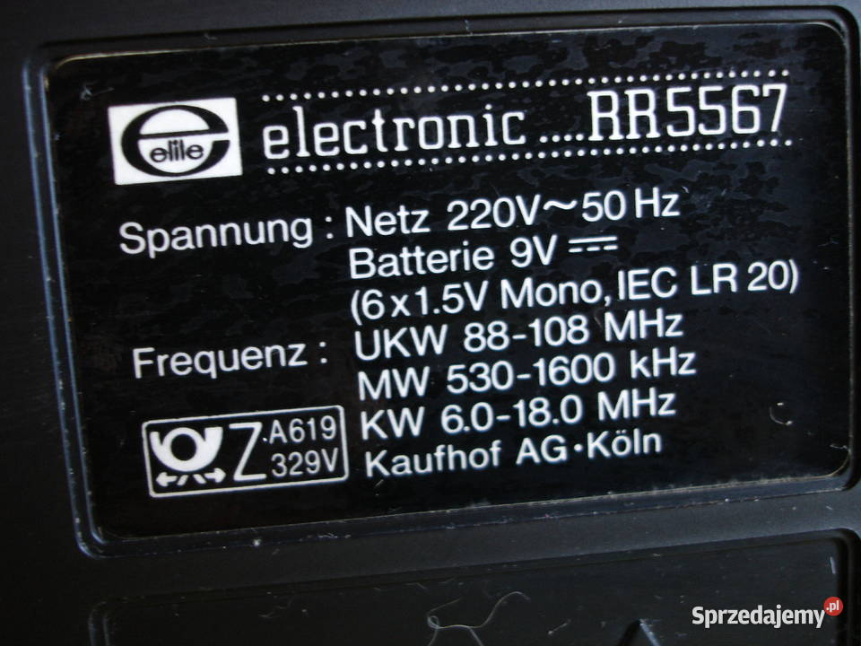 Radiomagnetofon ELECTRONIC RR5567 Zielona Góra sprzedam