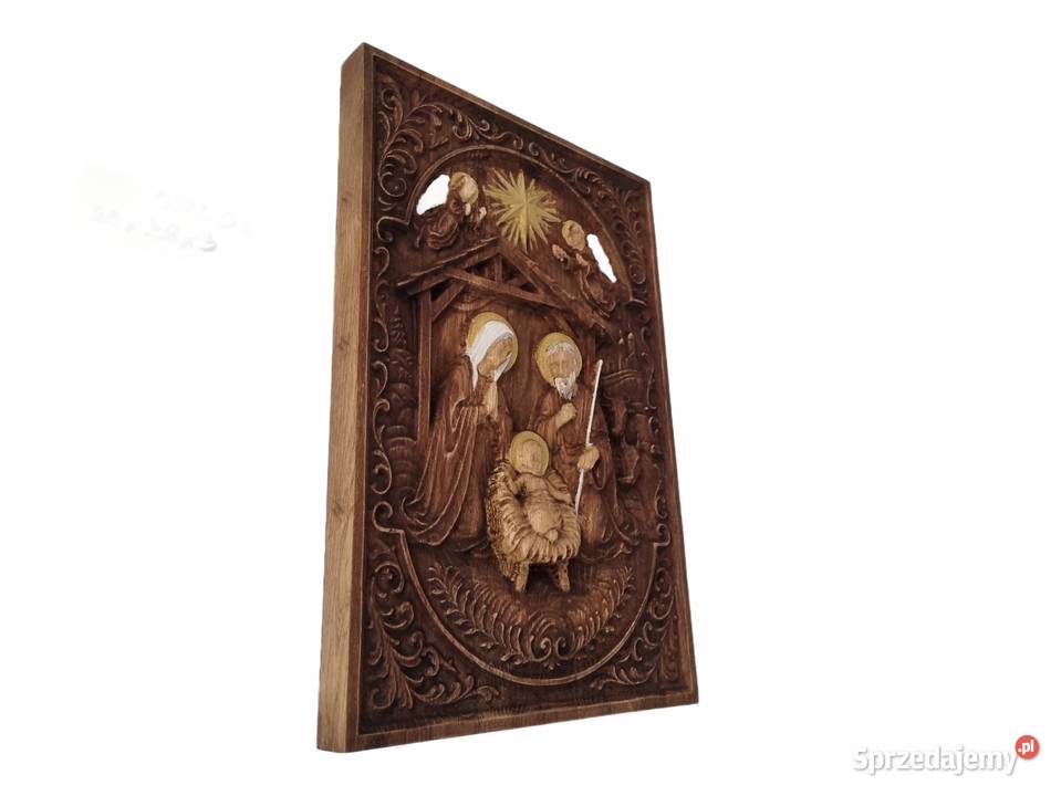 Ikona drewniana Szopka Betlejemska Narodzenie Malechowo sprzedam