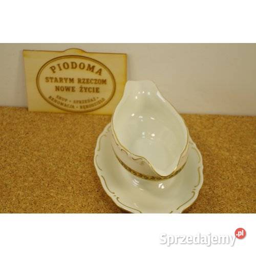 Porcelanowa sosjerka z podstawką Tielsch sprzedam