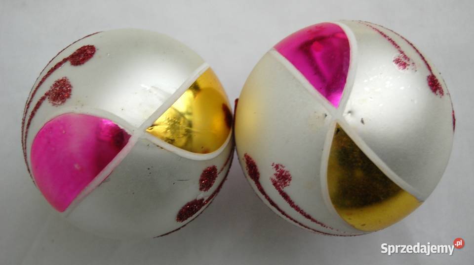 Stare bombki szklane 2 ręcznie malowane Lublin