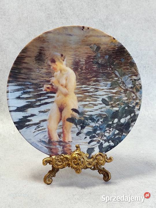 PORCELANOWY KOLEKCJONERSKI TALERZ RRSTRAND Dobrzany