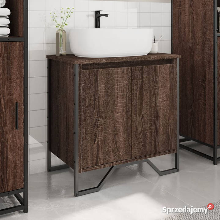 Szafka pod umywalkę brązowy dąb 60x35x60 Dom i Ogród