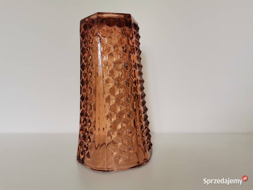 Stary duży ciężki wazon Ćwieki szkło Ząbkowice śląskie