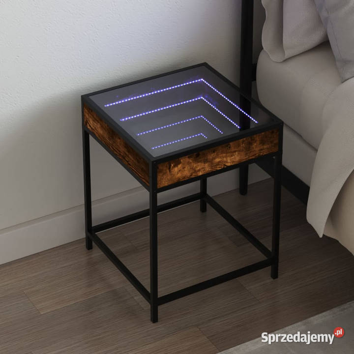 Stolik nocny z LED Infinity przydymiony dąb mazowieckie Warszawa sprzedam