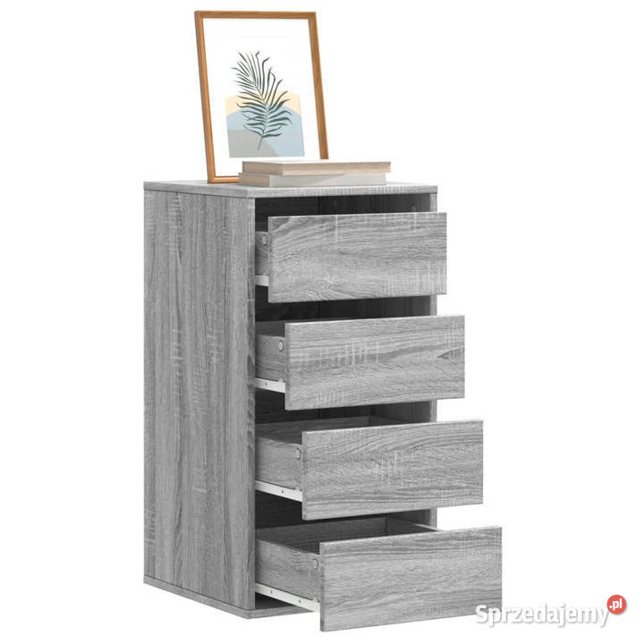 Komoda szary dąb sonoma 40x41x76 materiał