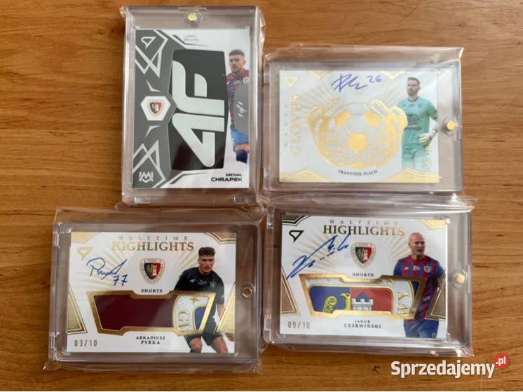 Piast Gliwice zestaw kart autografy elementy
