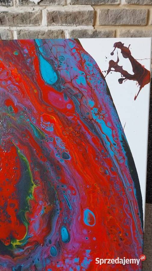 Abstrakcyjny obraz do salonu własnoręcznie Ciechanów
