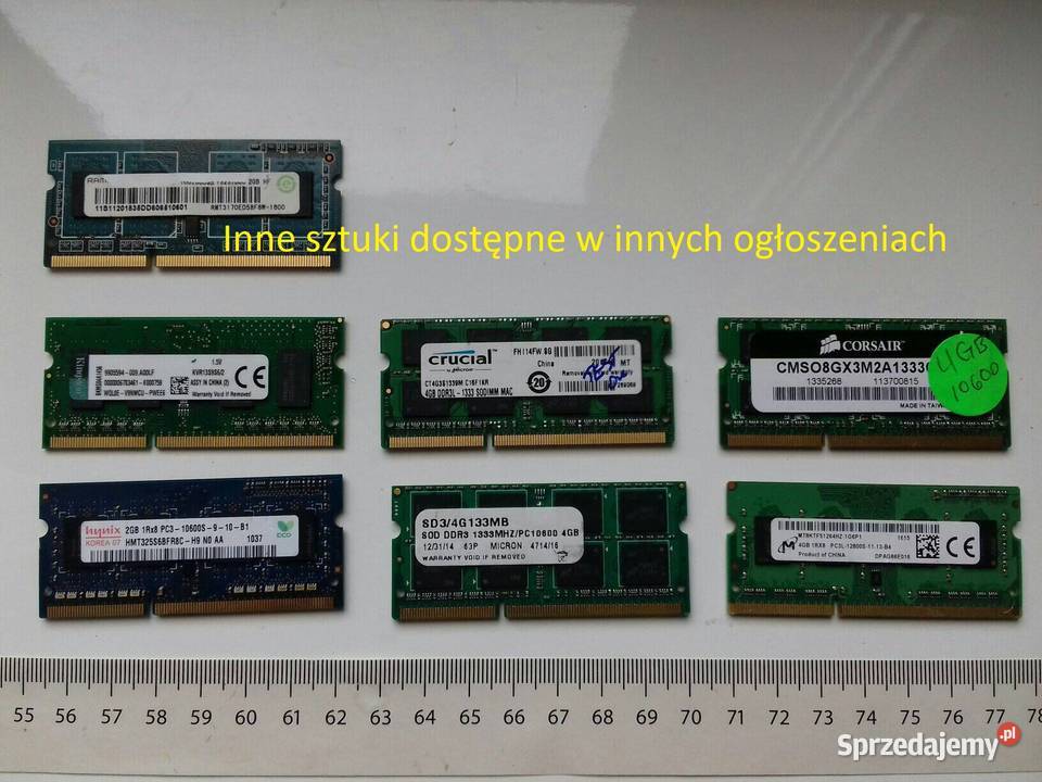 Micron DDR3 4GB PC3L12800S SODIMM 135V 1600MHz Bydgoszcz