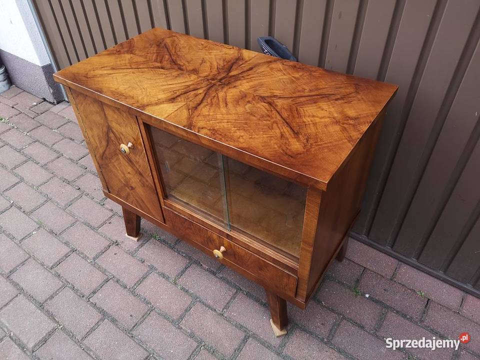 Komoda Szafka Stolik ARTDECO PRL Orzech Stary
