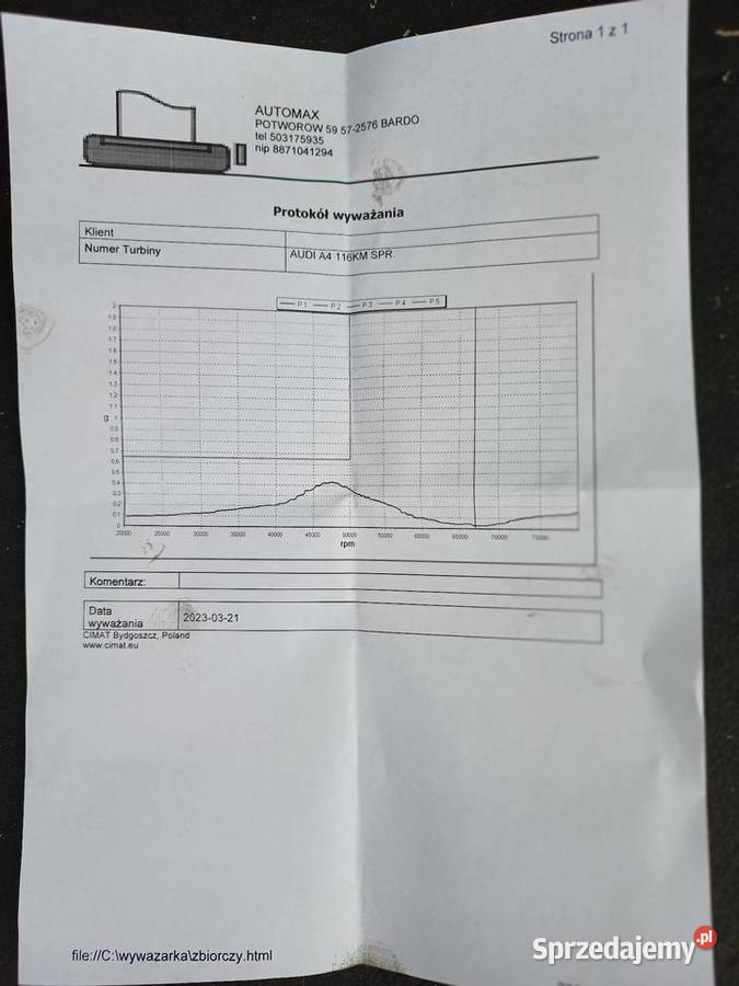Turbina turbosprężarka audi a4 b6 b7 116 brb Kłodzko