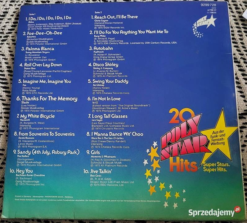 20 Polystar Hits Kraftwerk Nazareth Barry White kujawsko-pomorskie Chełmno