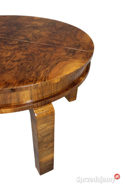Duży rozkładany stół Art Deco w orzechu Bydgoszcz