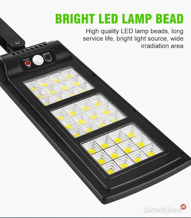 Solarna lampa zewnętrzna duża 144 LED czujnik sprzedam