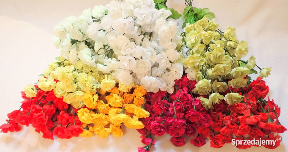 Goździk sztuczny gałązka 5 kwiatów 44 8 kolorów Pozostałe Dom i Ogród śląskie