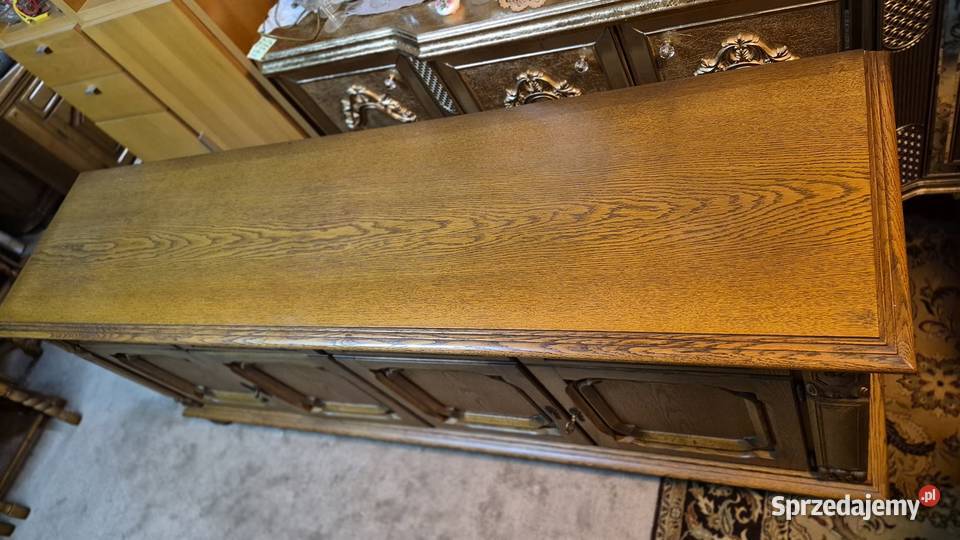 Duża komoda dębowa rzeźbiona dąb rustykalny 57cm kujawsko-pomorskie