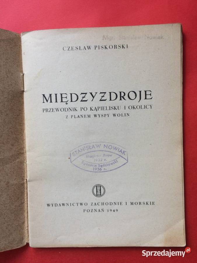 2604 Przewodnik Międzyzdroje Antykwariat zachodniopomorskie Szczecin
