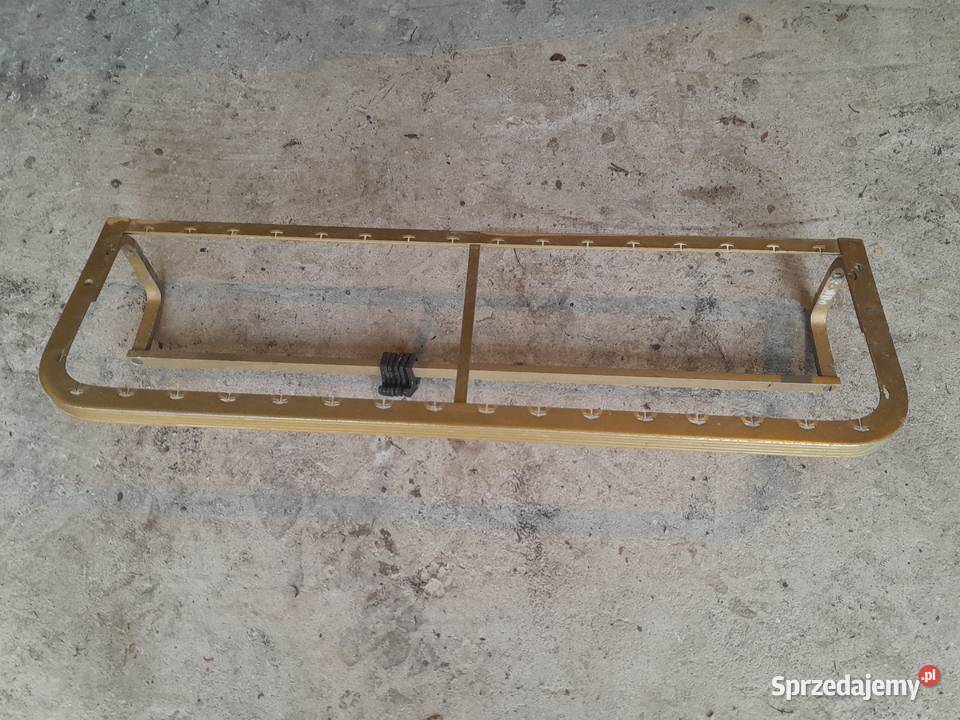 Stara aluminiowa półka z czasów PRL retro Meble Dąbrowa Górnicza