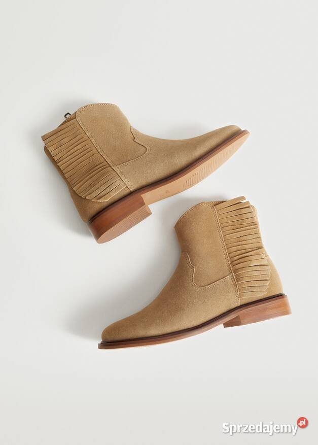 REZERWACJA Mango Kids 39 Skórzane botki z Warszawa