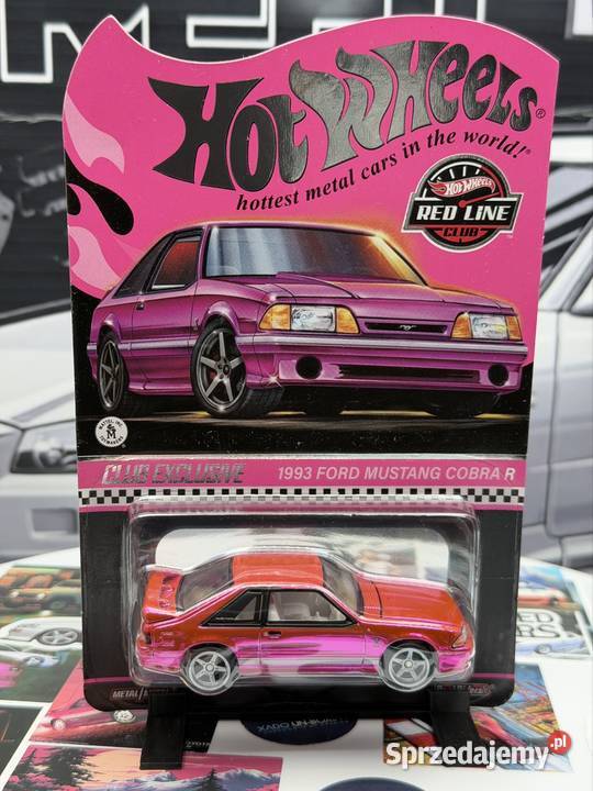 Hot Wheels RLC 1993 Ford Mustang Cobra R Pink Dla Dziecka Wrocław