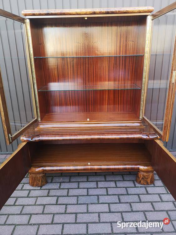 Witryna ARTDECO Politura Orzech Stara Antyk wielkopolskie