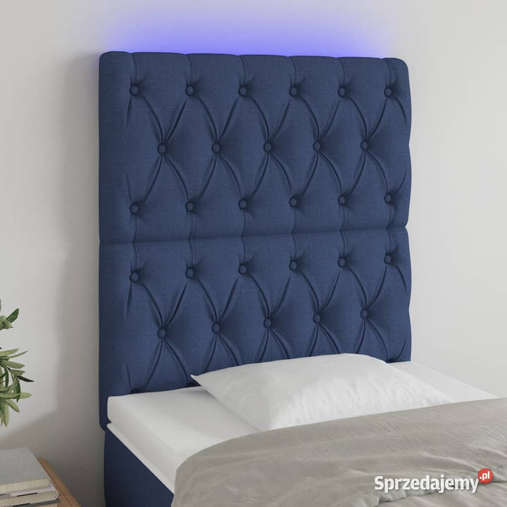 Zagłówek do łóżka z LED niebieski 80x7x118128 Warszawa