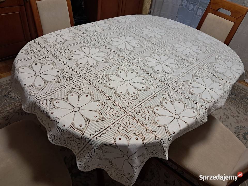 Serweta biała żakardowa 150x110 do sprzedania Kraków