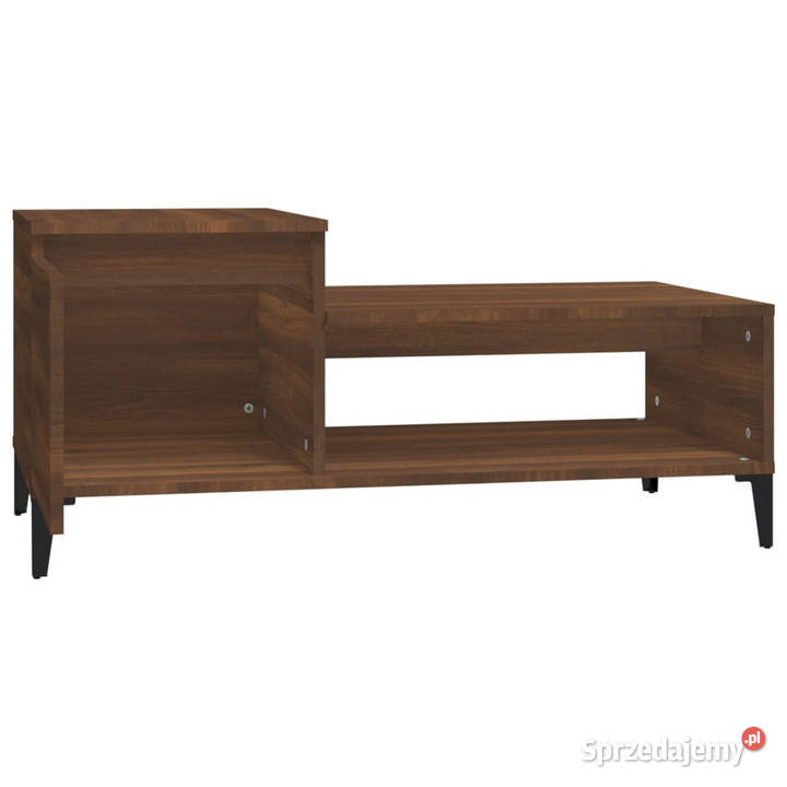 Stolik kawowy brązowy dąb100x50x45 materiał Warszawa