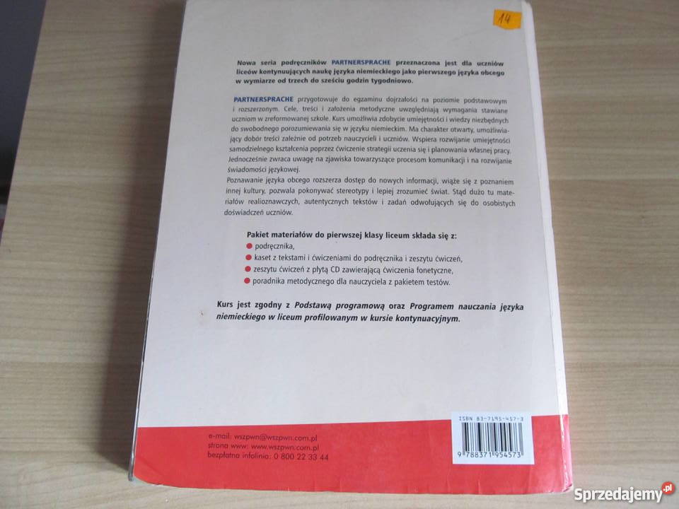 Sprzedam ćwiczenia z języka niemieckiego PARTNER Rzeszów