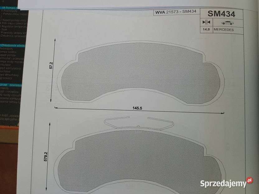 SM434 Klocki hamulcowe kpl przód MERCEDES MB Olsztyn