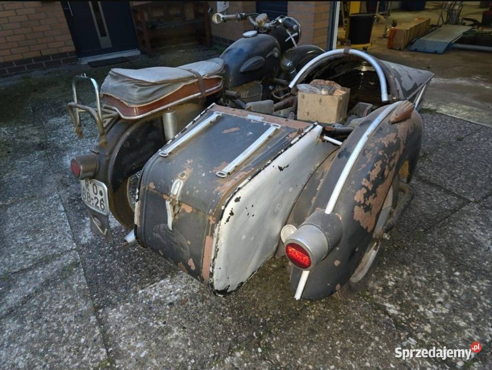 Mz es 300 z wózkiem bocznym mz 300 Rok produkcji 1962 Dębica