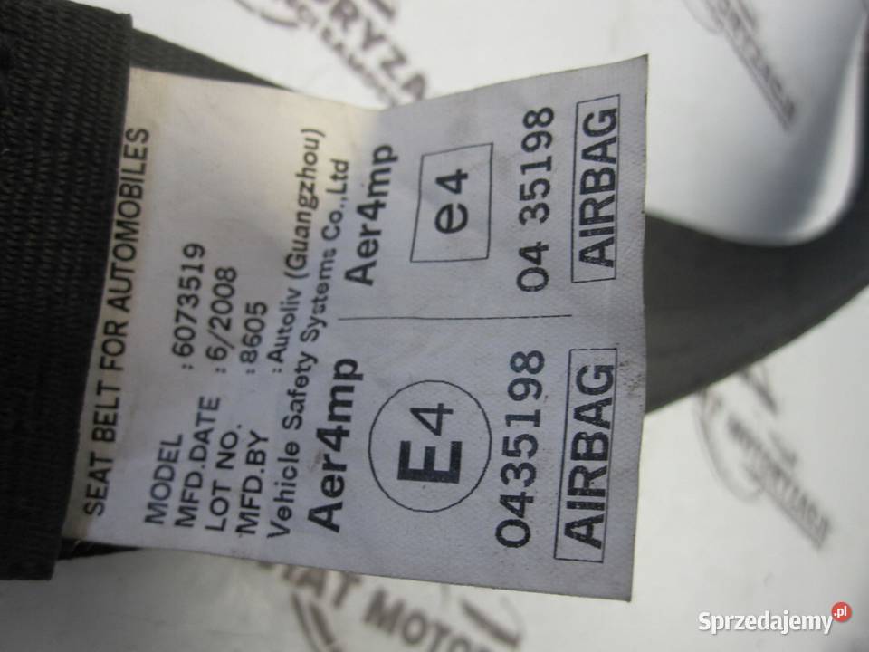 HONDA CRV III 09r pas bezpieczeństwa prawy przód