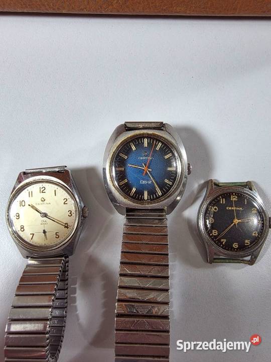 Zestaw 3 zegarków Certina vintage klasyka i styl Jarocin sprzedam