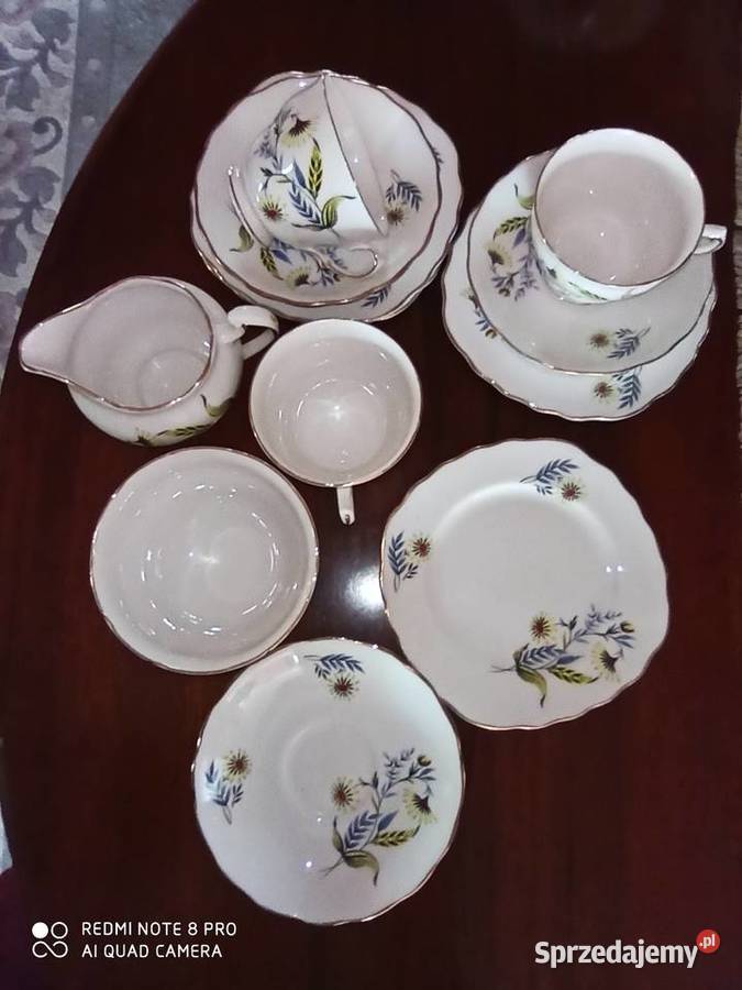 Filiżanka z talerzykiem deserowym Bone China Gdańsk
