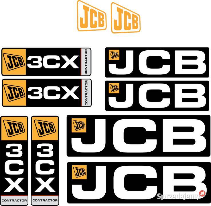 NAKLEJKI NA MASZYNĘ JCB 3CX CONTRACTOR Nakło nad Notecią sprzedam
