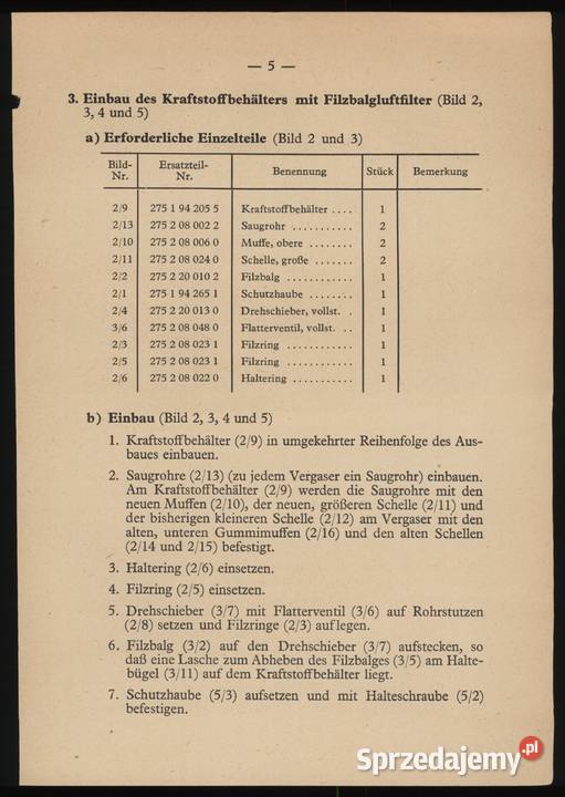BMW R75 Instrukcja obsługi Katalog części Lębork