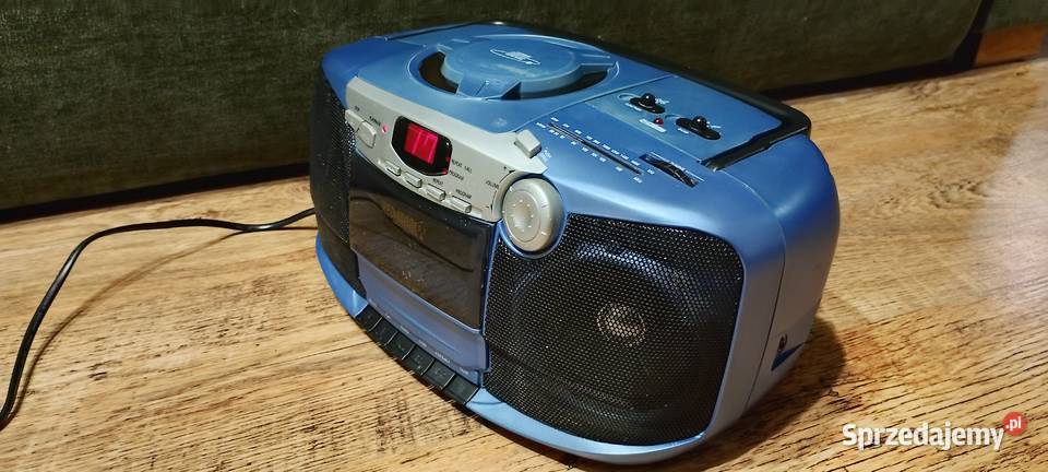 Kultowy Boombox RED STAR PCD2001 CD Kasety Radio Wąbrzeźno