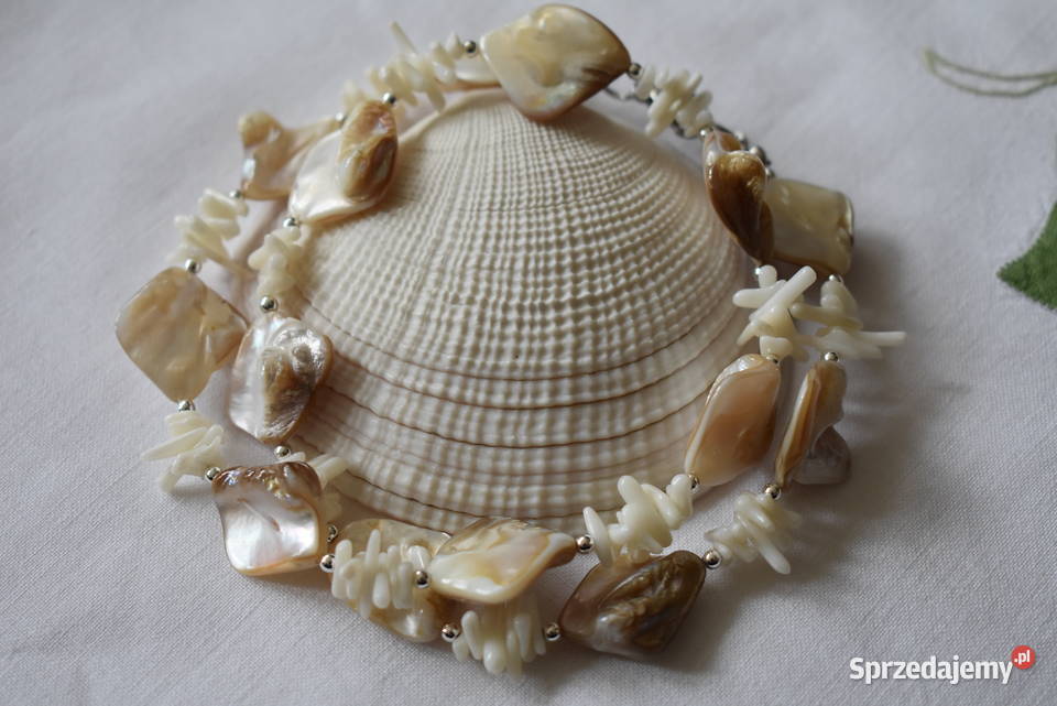 Naszyjnik masa perłowa koral Warszawa