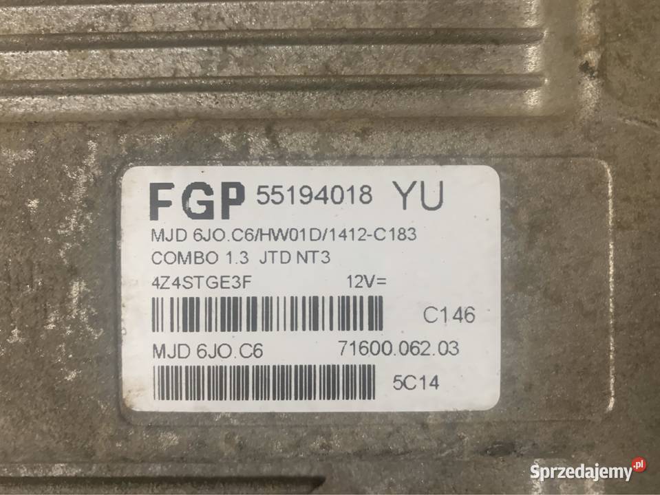 Komputer sterownik silnika 55194018 opel combo Szczecin sprzedam