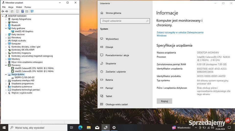Biały ASUS X551M Intel Celeron N28308GbDDRSSD240 Asus Ćmielów sprzedam