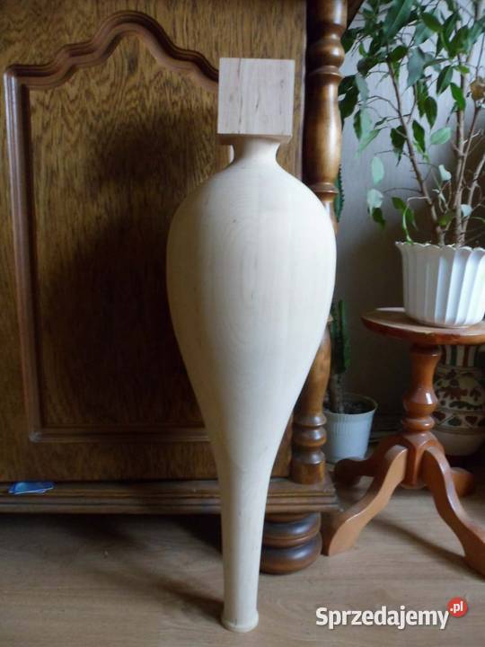 Noga toczona z drewna nogi toczone duża średnica Nogi i nóżki Mława