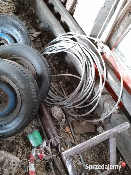 likwidacja gospodarstwa miekka lina stalowa sprzedam