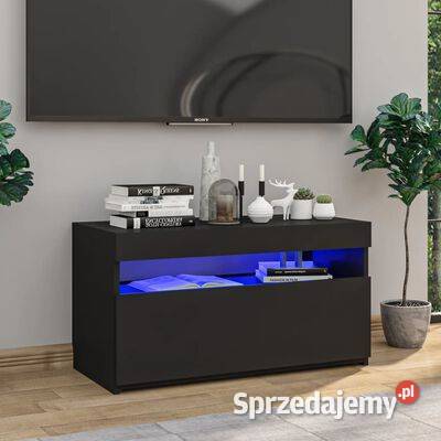 vidaXL Szafka pod TV z oświetleniem LED czarna Warszawa