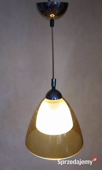 lampa sufitowa vintage żółta szkło Warszawa