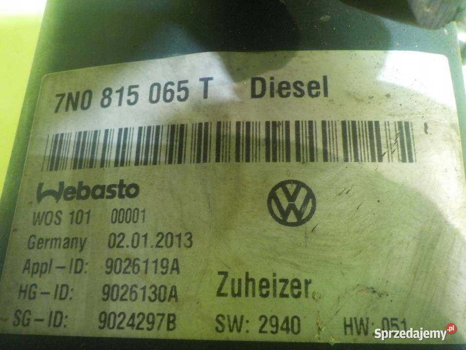 VW SHARAN II 20 TDI 13r 5D webasto 7N0815065T Suków sprzedam