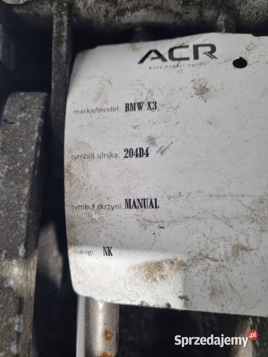 SKRZYNIA BIEGÓW BMW X3 E83 20 D diesel M47 150 Chełm