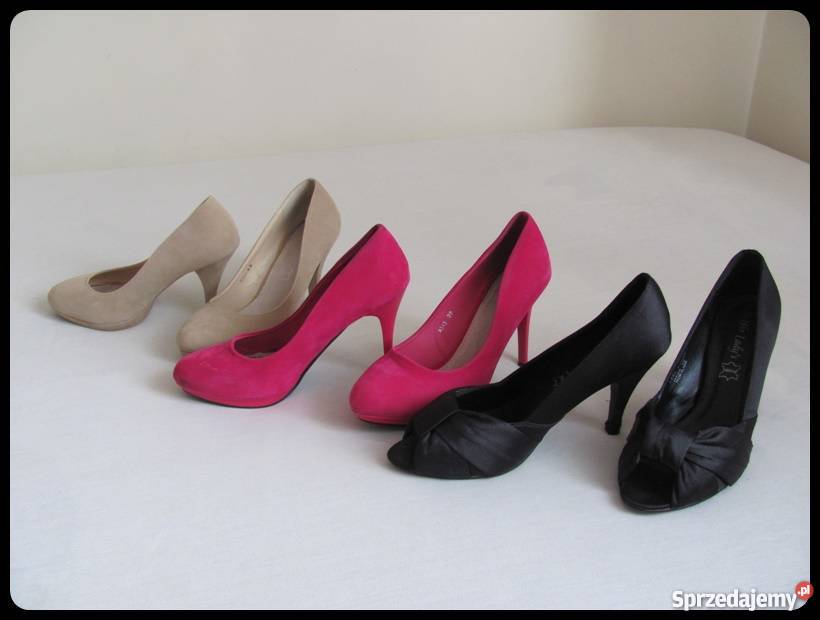 Czarne czółenka rozmiar 39 wkładka skórzana 25 Rozmiar 39 Płock